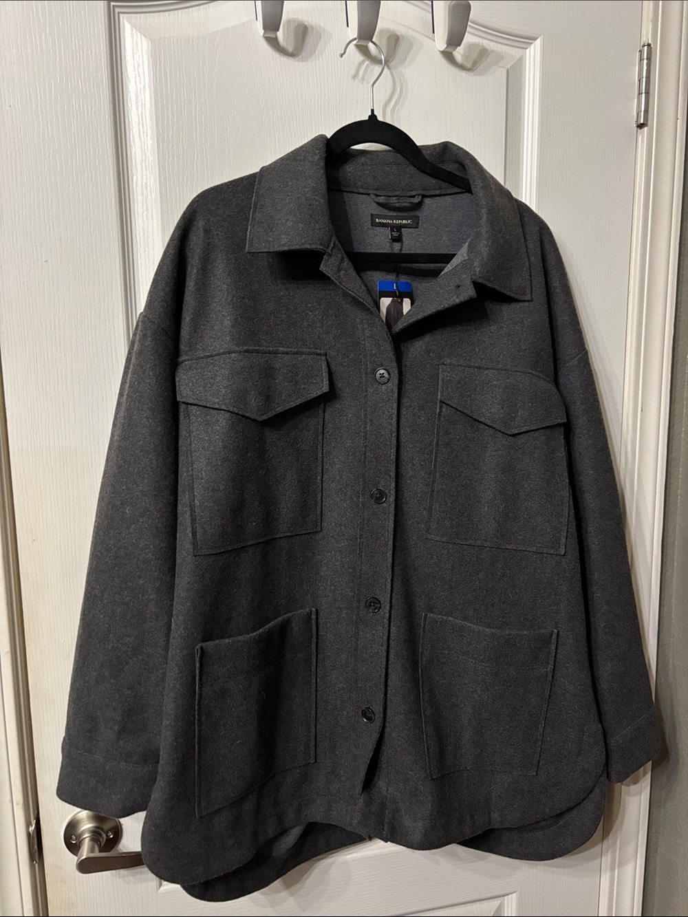 Banana Republic Charcoal Gray Utility Jacket